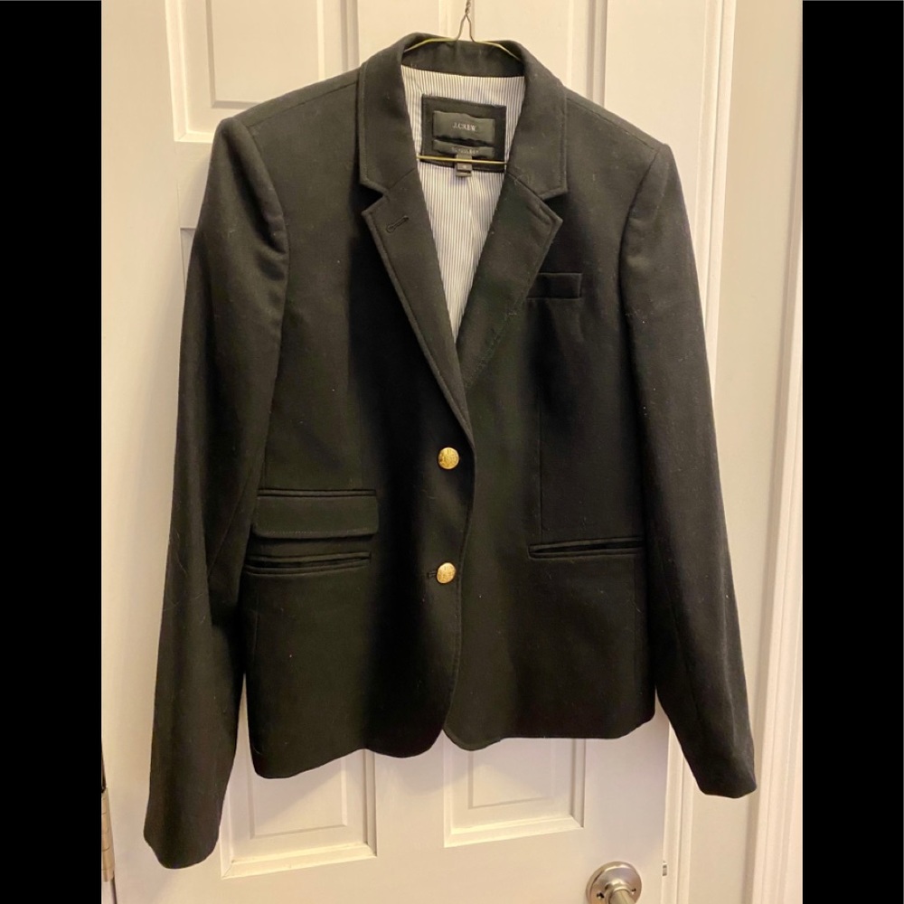 J. Crew pinstripe lined blazer, schoolboy label
